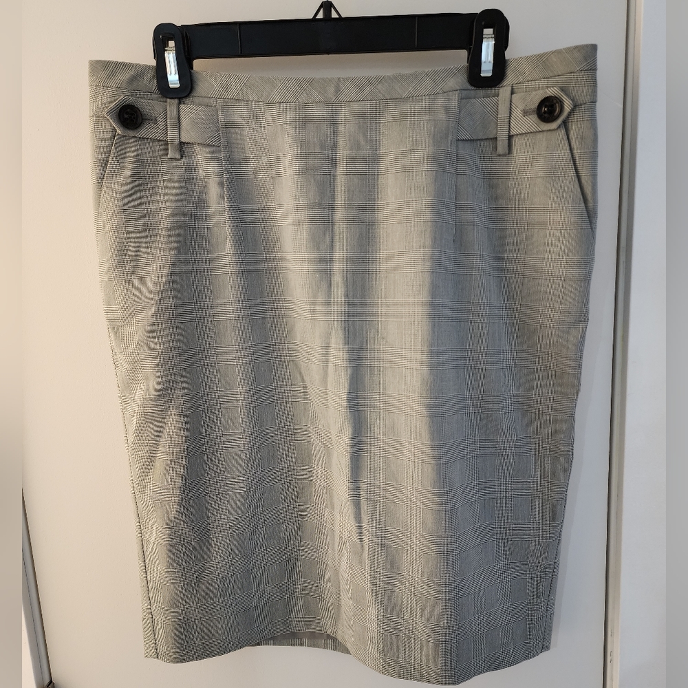 NWOT Gray Check Mexx Skirt Size UK12